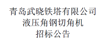 液壓角鋼切角機招標公告